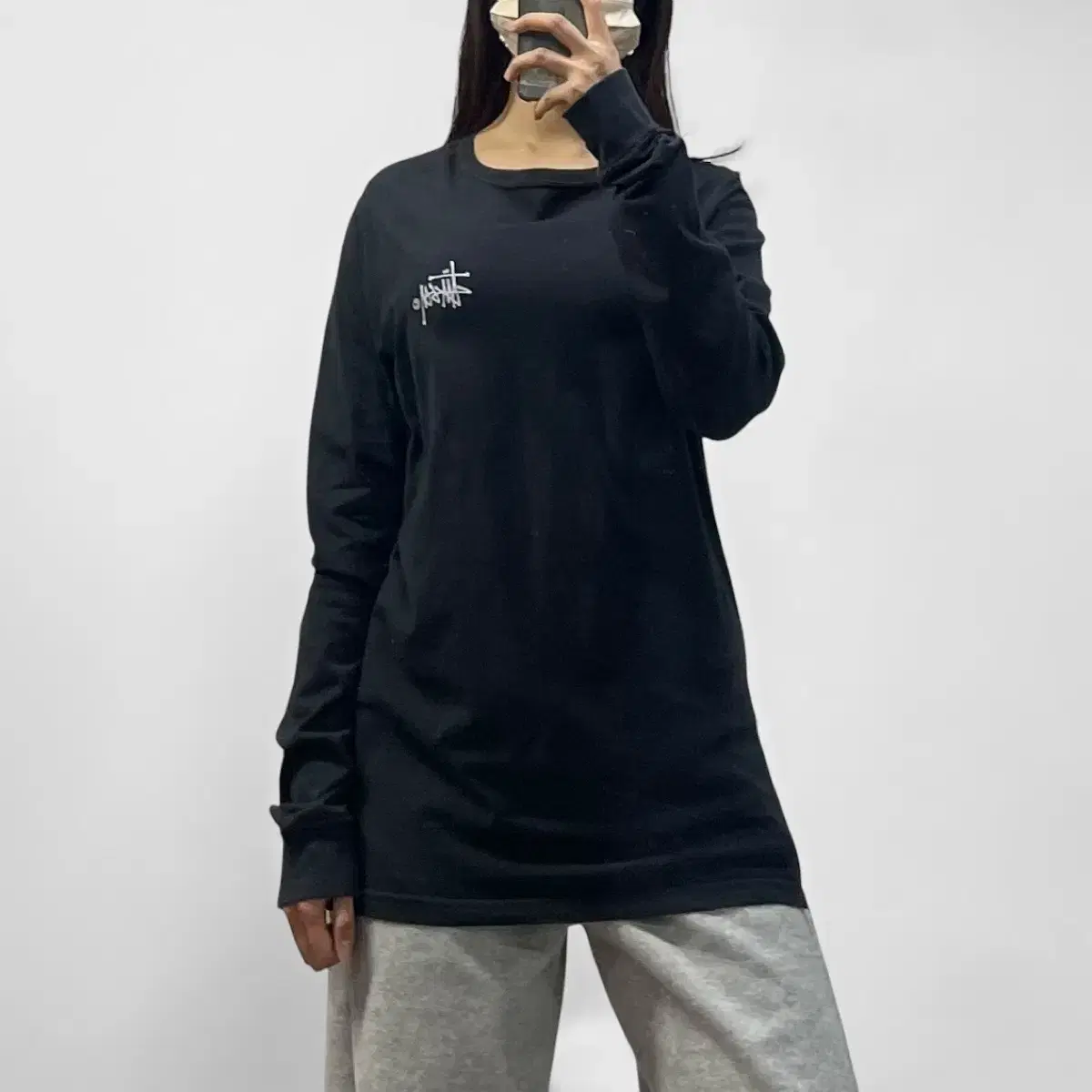 스투시 Stussy 베이직 로고 롱슬리브